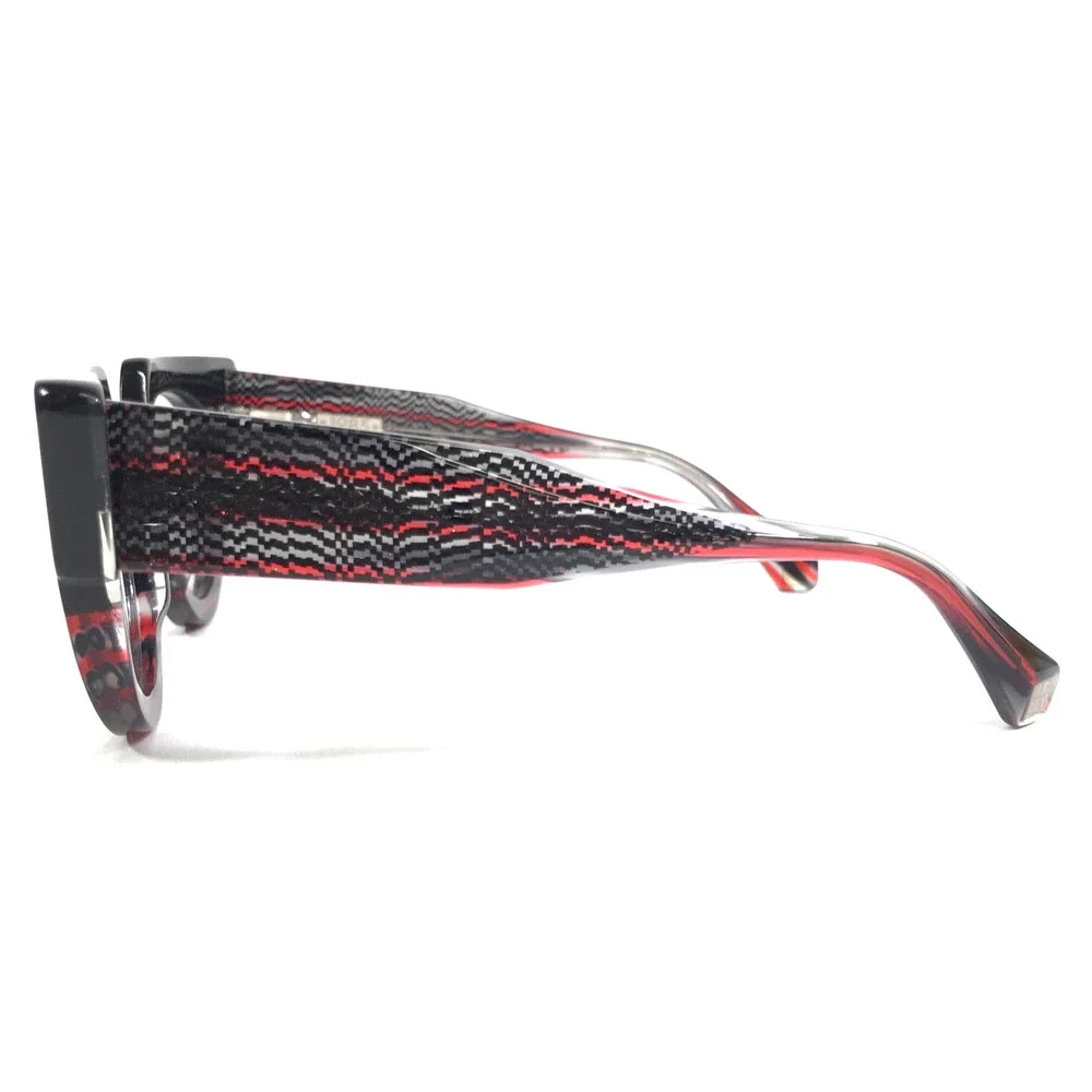 J. F. Rey Eyeglasses Frames CAROLINA 0830 Black Red Round Full Rim 49-23-143